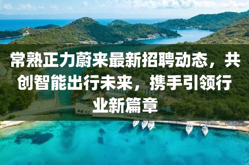 常熟正力蔚來最新招聘動態(tài)，共創(chuàng)智能出行未來，攜手引領(lǐng)行業(yè)新篇章