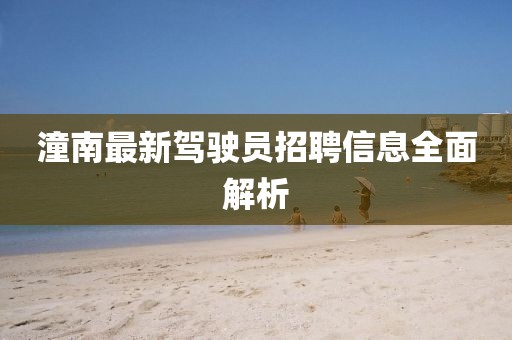 潼南最新駕駛員招聘信息全面解析