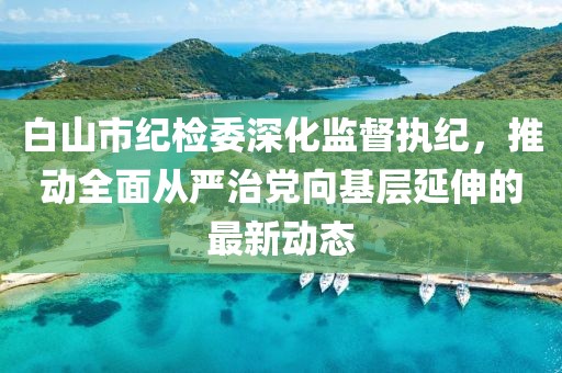 白山市紀(jì)檢委深化監(jiān)督執(zhí)紀(jì)，推動(dòng)全面從嚴(yán)治黨向基層延伸的最新動(dòng)態(tài)