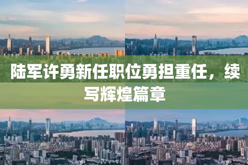 陸軍許勇新任職位勇?lián)厝危m(xù)寫輝煌篇章