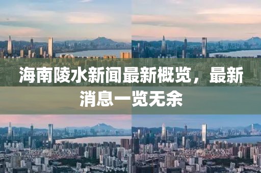 海南陵水新聞最新概覽，最新消息一覽無余