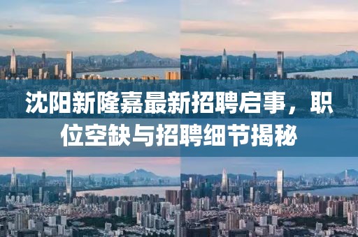 沈陽新隆嘉最新招聘啟事，職位空缺與招聘細節(jié)揭秘