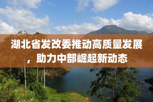 湖北省發(fā)改委推動(dòng)高質(zhì)量發(fā)展，助力中部崛起新動(dòng)態(tài)