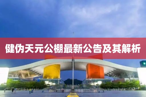 健偽天元公棚最新公告及其解析