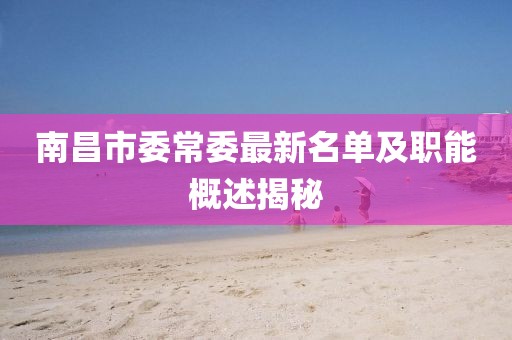 南昌市委常委最新名單及職能概述揭秘