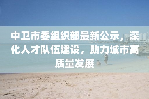 中衛(wèi)市委組織部最新公示，深化人才隊伍建設(shè)，助力城市高質(zhì)量發(fā)展