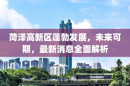 菏澤高新區(qū)蓬勃發(fā)展，未來可期，最新消息全面解析