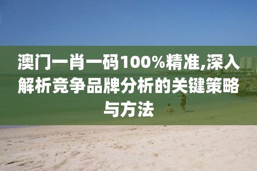 澳門一肖一碼100%精準,深入解析競爭品牌分析的關(guān)鍵策略與方法