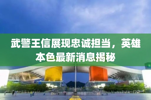 武警王信展現(xiàn)忠誠擔(dān)當(dāng)，英雄本色最新消息揭秘