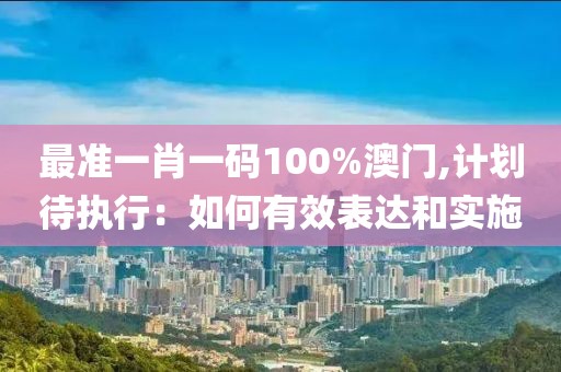 最準一肖一碼100%澳門,計劃待執(zhí)行：如何有效表達和實施