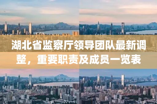 湖北省監(jiān)察廳領導團隊最新調整，重要職責及成員一覽表