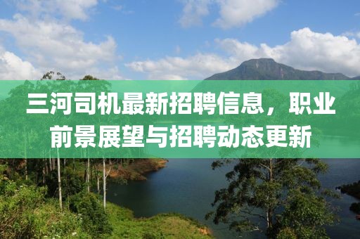 三河司機(jī)最新招聘信息，職業(yè)前景展望與招聘動(dòng)態(tài)更新