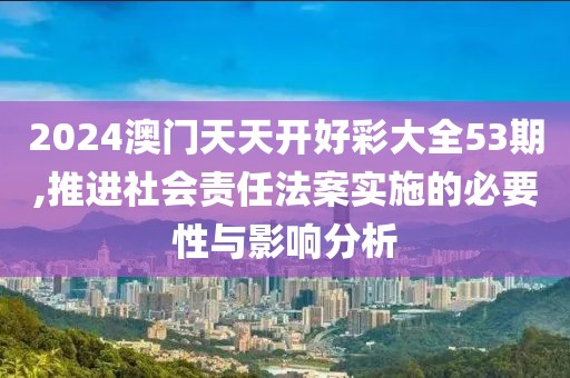 2024澳門天天開好彩大全53期,推進(jìn)社會(huì)責(zé)任法案實(shí)施的必要性與影響分析