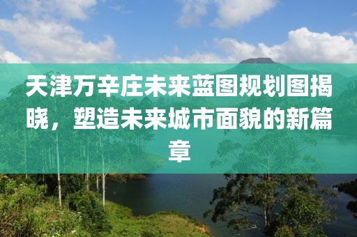 天津萬辛莊未來藍(lán)圖規(guī)劃圖揭曉，塑造未來城市面貌的新篇章