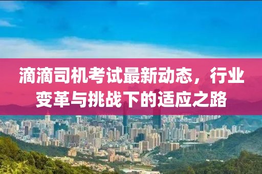 滴滴司機考試最新動態(tài)，行業(yè)變革與挑戰(zhàn)下的適應之路