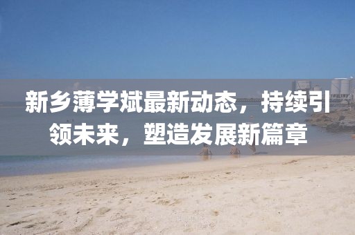新鄉(xiāng)薄學(xué)斌最新動(dòng)態(tài)，持續(xù)引領(lǐng)未來(lái)，塑造發(fā)展新篇章
