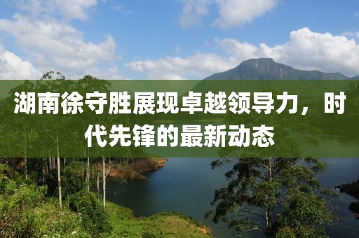湖南徐守勝展現(xiàn)卓越領(lǐng)導(dǎo)力，時代先鋒的最新動態(tài)