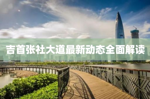 吉首張社大道最新動(dòng)態(tài)全面解讀