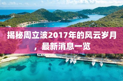 揭秘周立波2017年的風(fēng)云歲月，最新消息一覽