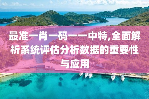 最準一肖一碼一一中特,全面解析系統(tǒng)評估分析數(shù)據(jù)的重要性與應用