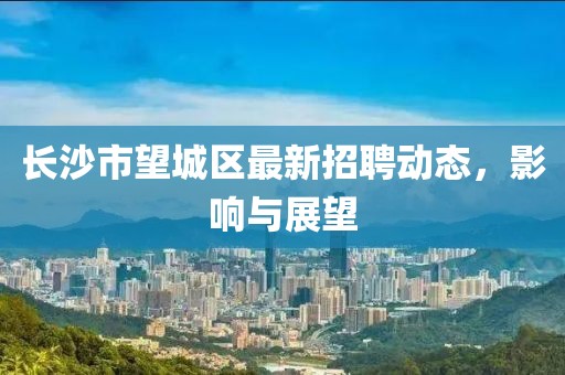 長(zhǎng)沙市望城區(qū)最新招聘動(dòng)態(tài)，影響與展望