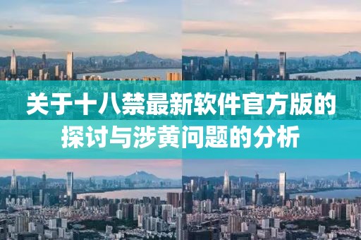 關(guān)于十八禁最新軟件官方版的探討與涉黃問(wèn)題的分析
