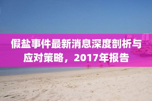 假鹽事件最新消息深度剖析與應(yīng)對(duì)策略，2017年報(bào)告