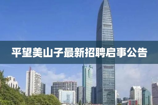 平望美山子最新招聘啟事公告