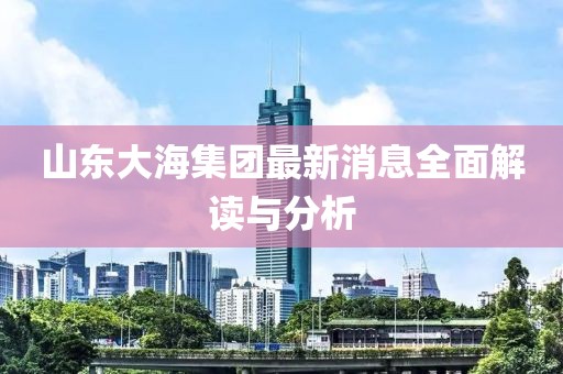 山東大海集團(tuán)最新消息全面解讀與分析