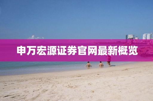 申萬(wàn)宏源證券官網(wǎng)最新概覽