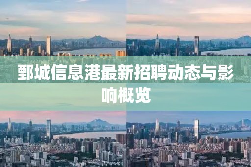 鄄城信息港最新招聘動態(tài)與影響概覽