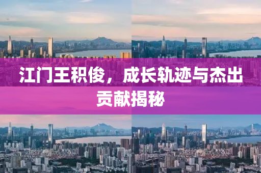 江門王積俊，成長(zhǎng)軌跡與杰出貢獻(xiàn)揭秘