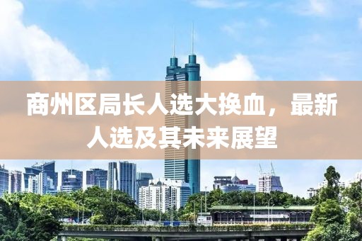 商州區(qū)局長(zhǎng)人選大換血，最新人選及其未來(lái)展望