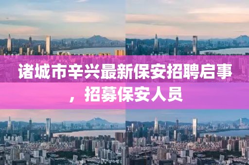 諸城市辛興最新保安招聘啟事，招募保安人員