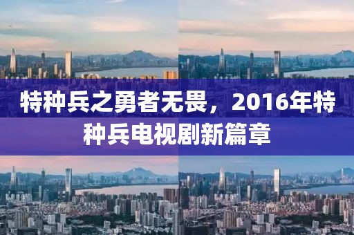 特種兵之勇者無畏，2016年特種兵電視劇新篇章