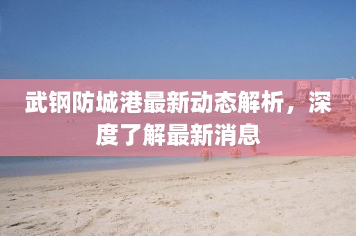 武鋼防城港最新動(dòng)態(tài)解析，深度了解最新消息