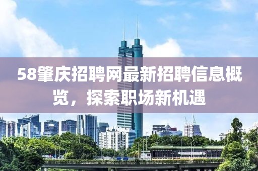 58肇慶招聘網(wǎng)最新招聘信息概覽，探索職場新機遇