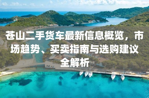 蒼山二手貨車最新信息概覽，市場趨勢、買賣指南與選購建議全解析