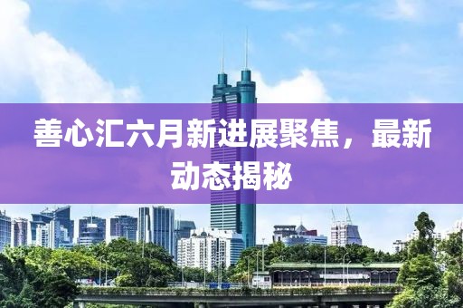 善心匯六月新進展聚焦，最新動態(tài)揭秘