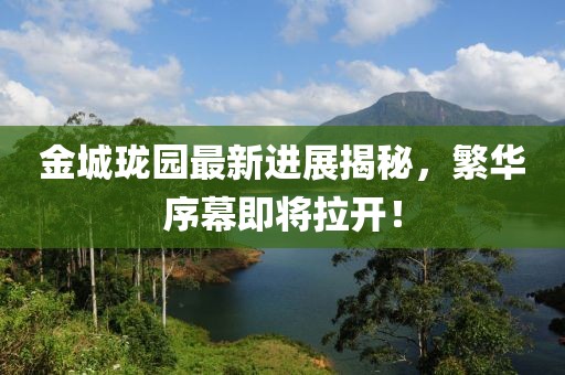 金城瓏園最新進(jìn)展揭秘，繁華序幕即將拉開！