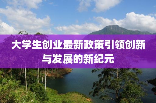 大學(xué)生創(chuàng)業(yè)最新政策引領(lǐng)創(chuàng)新與發(fā)展的新紀(jì)元