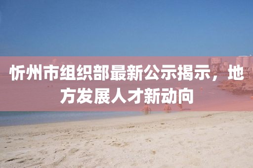 忻州市組織部最新公示揭示，地方發(fā)展人才新動向