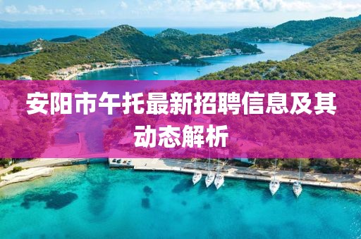 安陽市午托最新招聘信息及其動態(tài)解析
