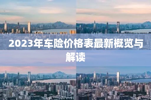 2023年車險(xiǎn)價(jià)格表最新概覽與解讀