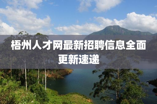 梧州人才網(wǎng)最新招聘信息全面更新速遞