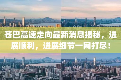 蒼巴高速走向最新消息揭秘，進(jìn)展順利，進(jìn)展細(xì)節(jié)一網(wǎng)打盡！