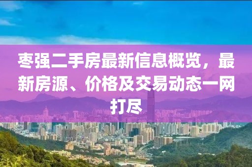 棗強二手房最新信息概覽，最新房源、價格及交易動態(tài)一網打盡