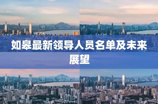 如皋最新領(lǐng)導(dǎo)人員名單及未來展望