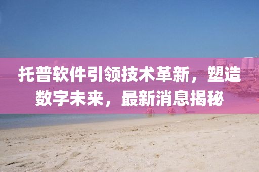 托普軟件引領(lǐng)技術(shù)革新，塑造數(shù)字未來，最新消息揭秘