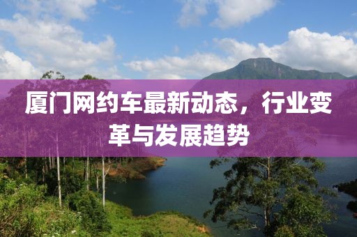 廈門網(wǎng)約車最新動(dòng)態(tài)，行業(yè)變革與發(fā)展趨勢(shì)